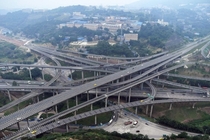 Chongqing interchange in China