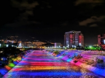 Christmas lights on the river Medelln Colombia
