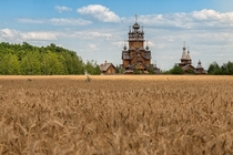 Church in Holy Mountain National Park Ukraine  by Balkhovitin