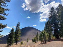 Cinder Cone Lassen CA   of cinders piled up from a volcanic eruption over  years ago