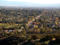Claremont California from foothills 