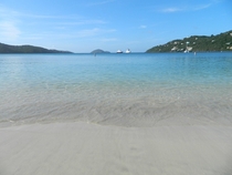 Clear blue water in Magens Bay St Thomas USVI 