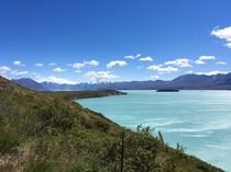 Clear views on a crisp summer day - Lake Tekapo New Zealand 