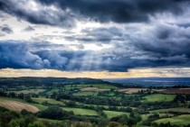 Clearing storm over the Cotswolds England 
