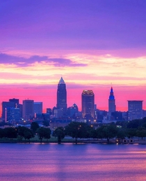 Cleveland OH sunset June 