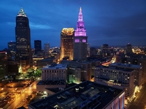Cleveland Ohio - skyline from west of Terminal Tower