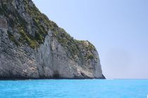 Cliffs at Navagio Beach Zakynthos Greece 