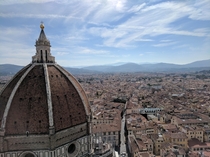 Climbed  steps to get this view of the Florence Cathedral 