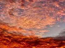 Close up of the clouds from last nights sunset in Los Angeles 