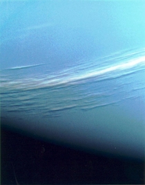 Close up view of Neptunian clouds Taken by voyager  The blue beauty lt