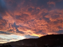 Clouds at sunset on Ordu Turkey