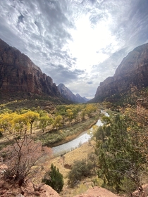 Cloudy day in Zion National Park  