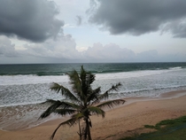 coastal line before rain in Matara Sri Lanka   x 