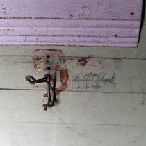 Coat hook in a  WV Schoolhouse Abandoned 