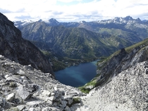 Colchuck Lake seen from the top of Aasgard Pass 