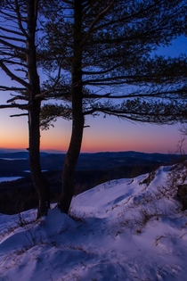 Cold Winter Sunrise Adirondack Park NY 