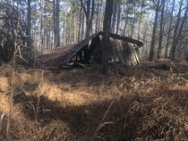 Collapsed Barn I saw this morning along the Mountains to Sea Trail 