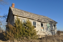 Collapsing One-Room School House near Osawatomie Kansas 