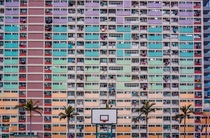 Colorful building Choi hung estate Hongkong