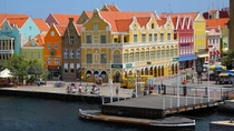 Colorful colonial Dutch architecture Willemstad Curaao 