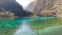 Colorful Lake Autumn in JiuZhai Valley China 