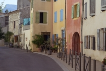 Colourful houses on the street in Die Southern France 
