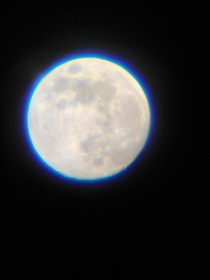 Combined a  telescope my mom bought  years ago with my phone camera By far no where near the best but itll work as a first