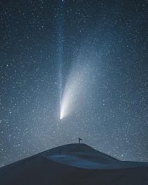Comet Neowise over The Great Sand Dunes NP