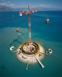 Construction of the RioAntirrio bridge Greece