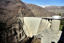 Contra Dam in Ticino Switzerland 
