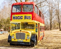 Cool Bus at an abandoned amusement park in a small town in Indiana I believe was called Storybook Gardens