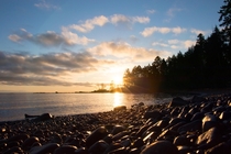 Cool Winter Sunrise on Gabriola Island BC Canada 