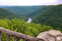 Coopers Rocket Overlook onto Cheat River  Bruceton Mills West Virginia