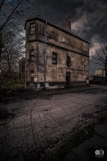 Corner of an abandoned hospitality house in Klaipda Lithuania