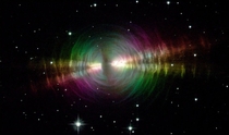 Cosmic lighthouse known as the Egg Nebula which lies around  light-years from Earth The image taken with the NASAESA Hubble Space Telescope has captured a brief but dramatic phase in the life of a Sun-like star