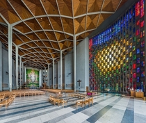 Coventry Cathedral England designed by Sir Basil Spence in 