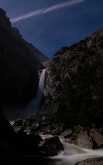 Crafted this nighttime photo of Yosemite Falls CA
