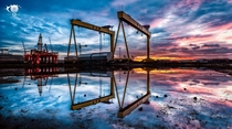 Cranes on the Harland amp Wolff Docks of Belfast  by Norman Quinn