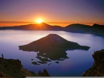 Crater Lake at Sunset 