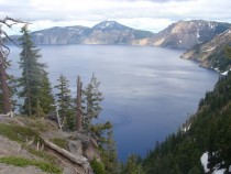Crater Lake National Park Oregon in late June 
