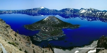 Crater Lake with Wizard Island in Oregon - 