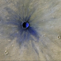 Crater on Mars Its formed between February  and July 