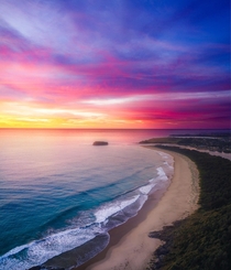 Craziest sunrise over the south coast of New South Wales