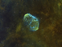 Crescent Nebula in SHO