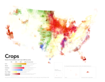 Crops across the US by county 