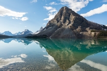 Crowfoot Mountain reflected in Bow Lake Banff National Park Alberta 