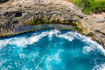 Crystal clear blue water in Nusa Lembongan Indonesia 
