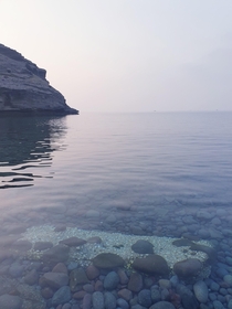 Crystal clear water in Agios Efstratios Greece 