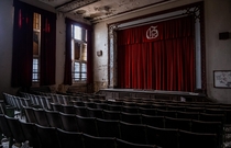 Curtain Call - an abandoned elementary school auditorium