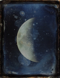 Daguerreotype of View of the Moon  by John Adams Whipple